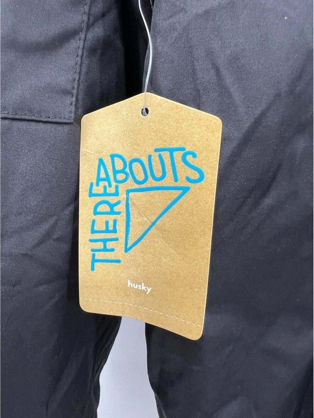 Thereabouts Jacket Boys Black Bomber Zip Up Ribbed Pockets Lightweight L 14/16
